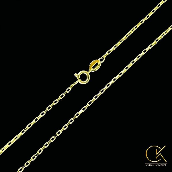 Corrente Cartier Elo Chapado 1,5mm - Fecho Tradicional - Banhada a Ouro 18k