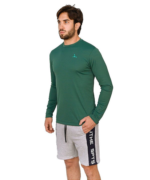 Camiseta Masculina Térmica Manga Longa com Proteção Solar UV 50+