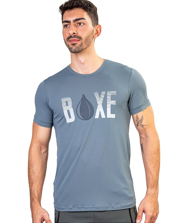Camiseta Dry Masculina Boxe Cinza
