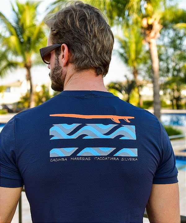Camiseta Masculina Térmica Dry Beach Marinho