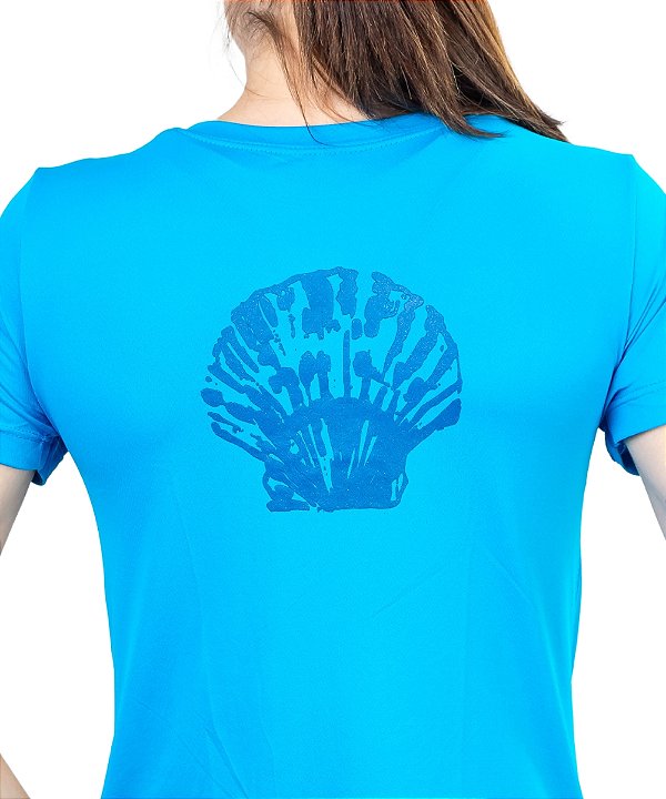 Camiseta Feminina Lithe Azul Ostra