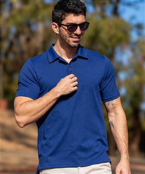 Camiseta Polo Dry Piquet Premium Marinho