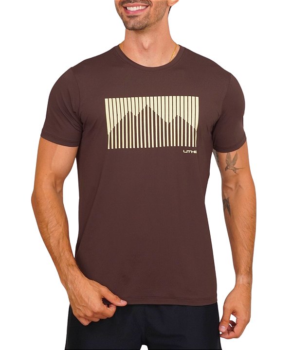 Camiseta Masculina Thermo UV Mountain Marrom