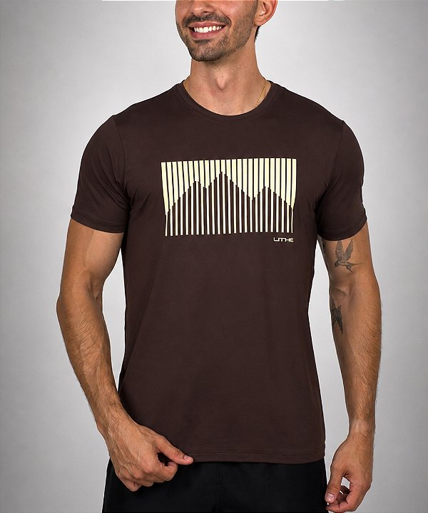 Camiseta Masculina Thermo UV Mountain Marrom