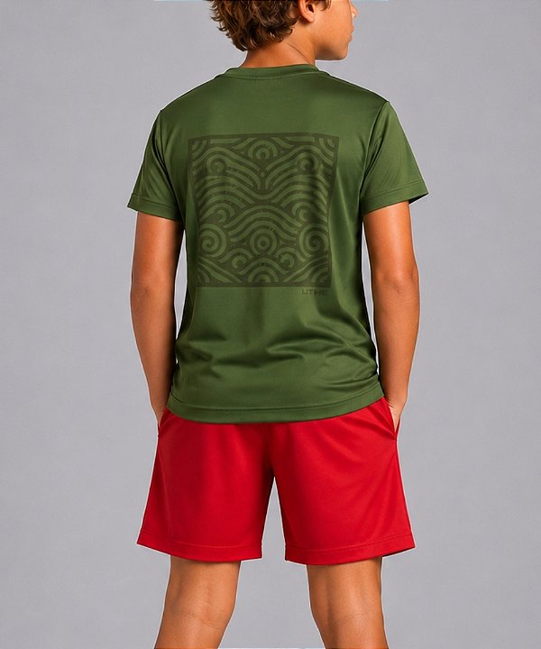 Camiseta Infantil Dry Musgo Onda