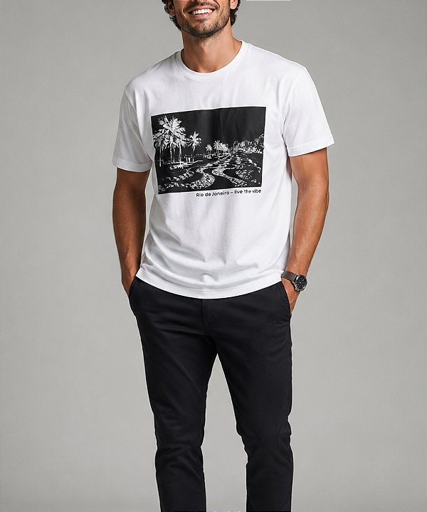 Camiseta Dry Masculina Thermo Branca Rio