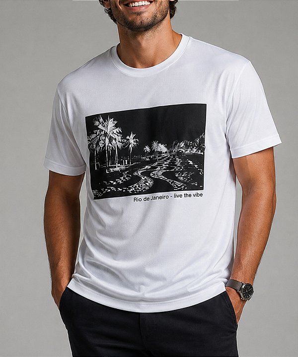 Camiseta Dry Masculina Thermo Branca Rio