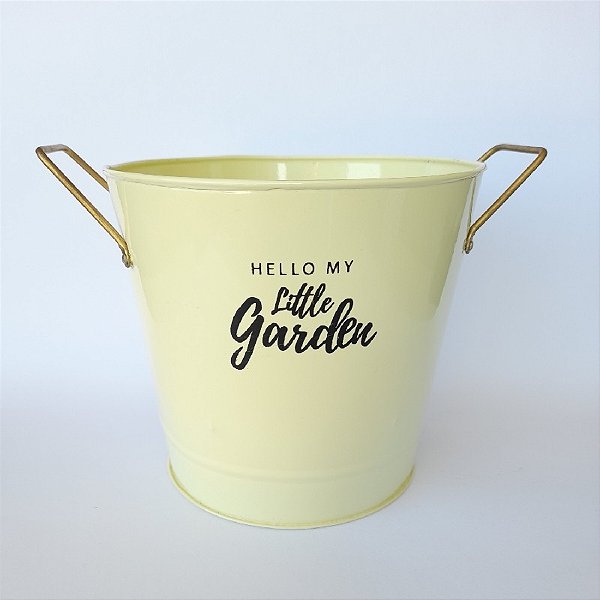 Balde Little Garden  Creme Tamanho G