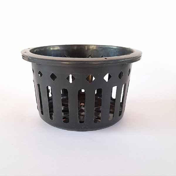 Vaso plástico vazado preto Pote 15