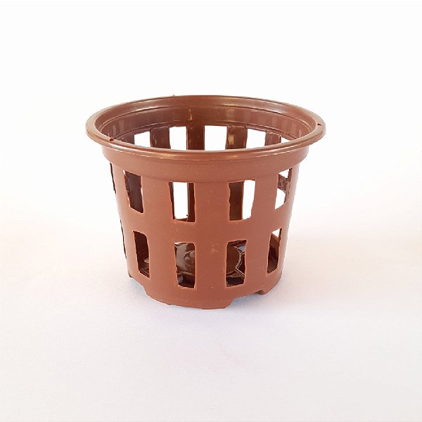 Vaso plástico vazado marrom Pote 10