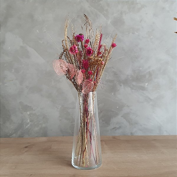 ARRANJO DE FLORES SECAS  SHADES OF ROSES