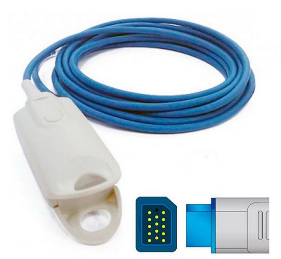 Sensor de Oximetria Adulto Compatível Nihon Kohden