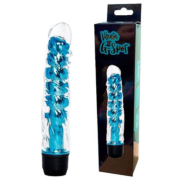 VIBRADOR COM CAPA TEXTURIZADA 5147 AZUL IMPORTADO - 5147