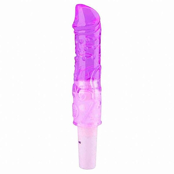 VIBRADOR PÊNIS EM JELLY ROXO IMPORTADO - 6174