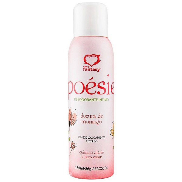 Desodorante Íntimo Morango 150ml  Poesie Sexy Fantasy - Ae001