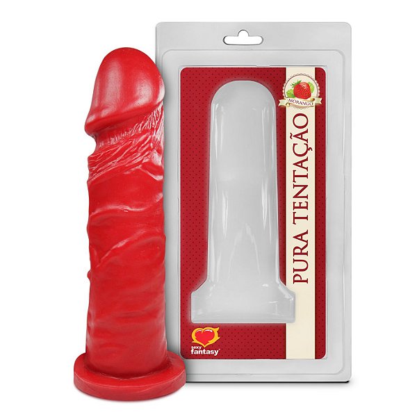 PENIS AROMA MORANGO 15,3 X 4CM SEXY FANTASY - PA003