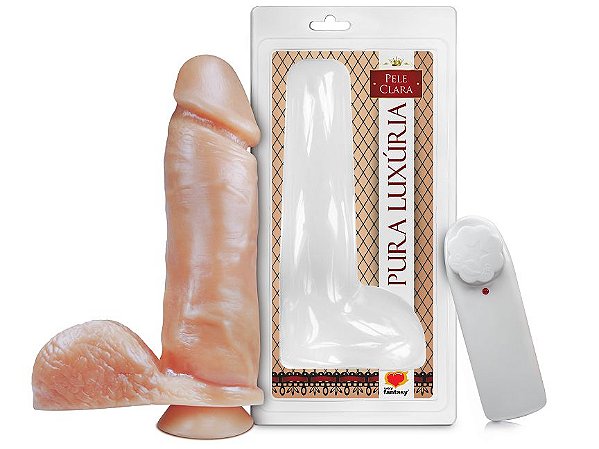 PENIS C/ESCROTO E VIBRO 20,5 X 4,7CM SEXY FANTASY - PV030