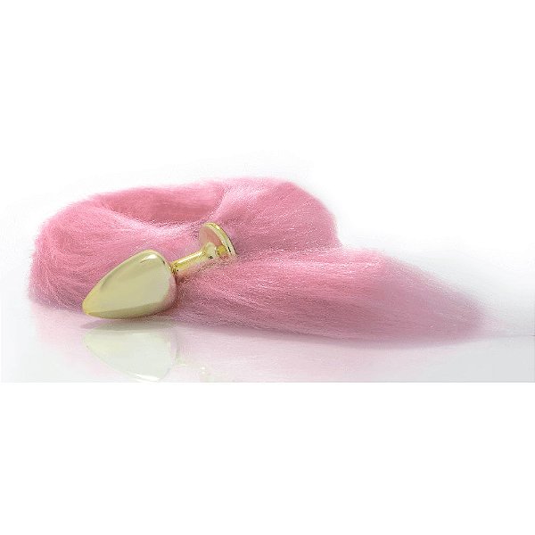 PLUG DOURADO RABO PINK HARD - HA116