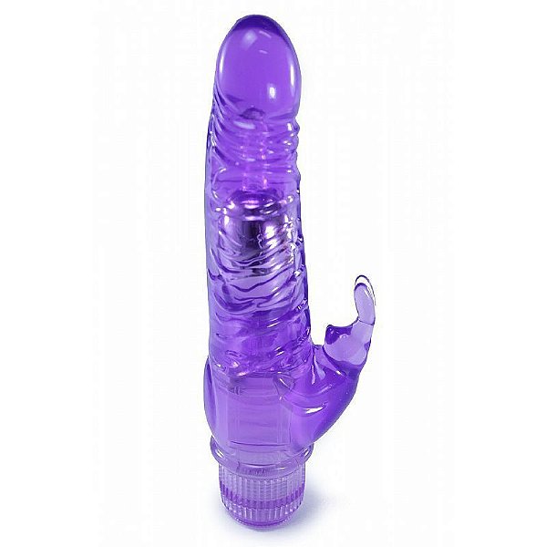 VIBRADOR COELHO JELLY ESTIMULADOR ROSA IMPORTADO - 5034