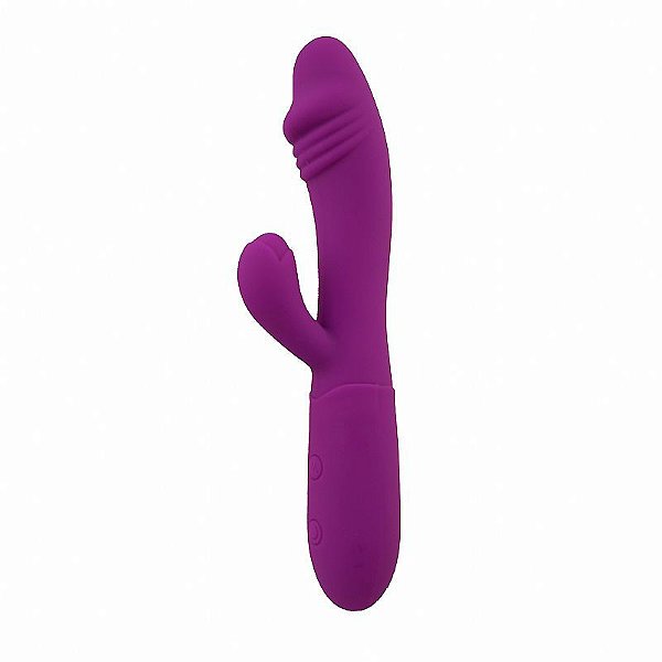 VIBRADOR DE PONTO G E CLITÓRIS ILA RECARREGÁVEL ROXO  - 7154