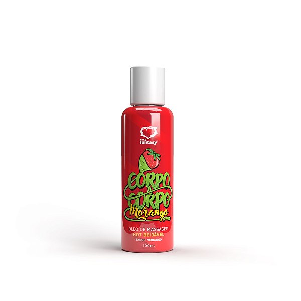 Corpo a Corpo Oleo de Massagem Hot Beijavel Morango 100ml Sexy Fantasy - 4870