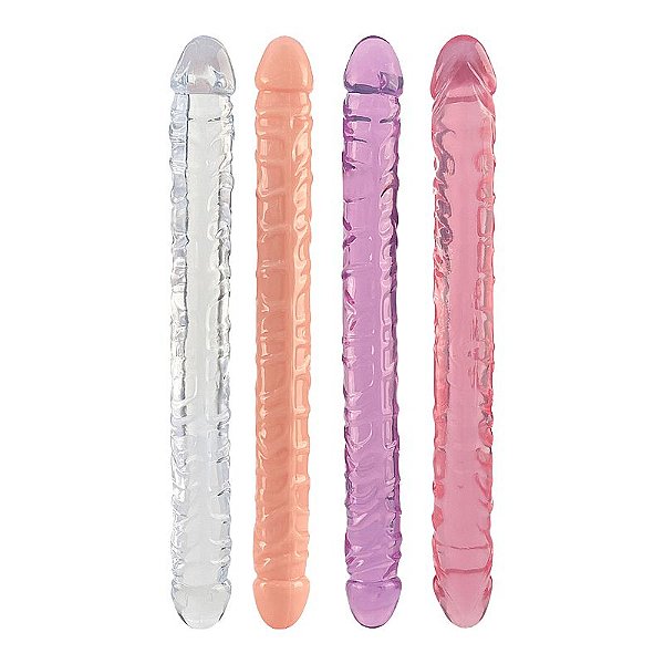 Pênis Duplo Jelly 33,5cm x 3,2cm - 8223