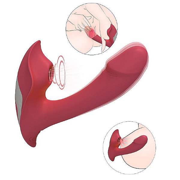 Vibrador Ponto G E Clitóris C/ Sugador Recarregável - 7125