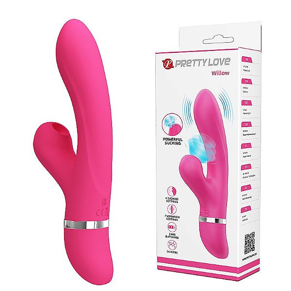 Vibrador de Ponto G e Clitóris À Pilha Willow Pretty Love - 7187