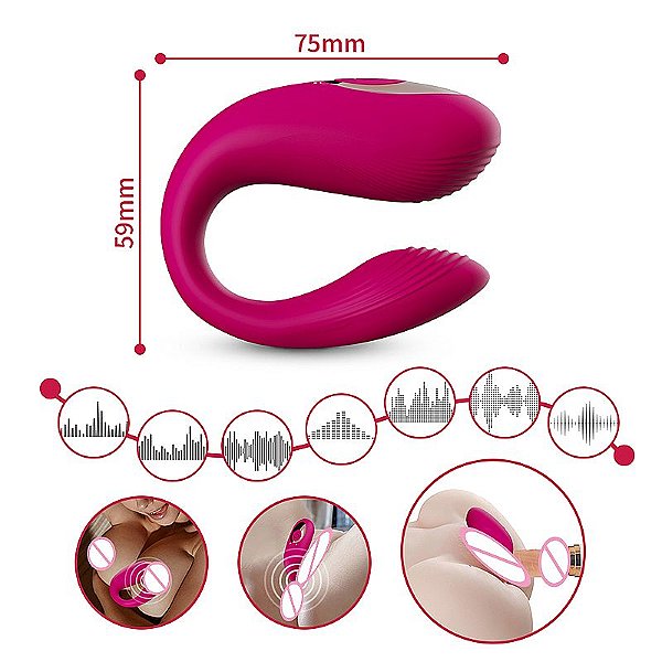 Massageador de Casal Com controle Remoto - Dibe - 6829