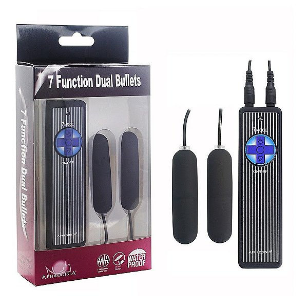 Vibrador Bullet Dual com Controle Remoto -7 Funções Aphrodisia - 6641