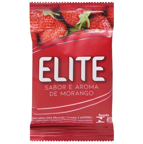 Preservativo Elite Morango Blowtex 3und - blow02
