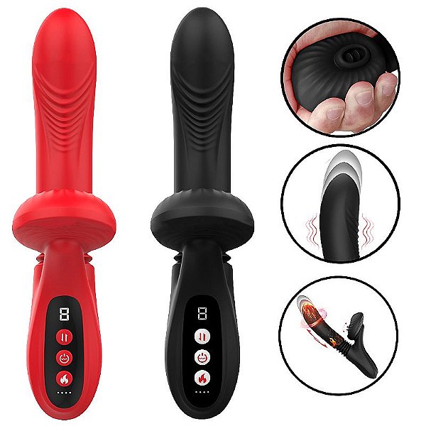 Vibrador de Ponto G e Clitóris Movimento Vai e Vem - 8771