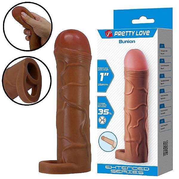 Capa Peniana com Anel de Escroto – Bunion – 18 x 3,9 cm – Pretty Love - 9026