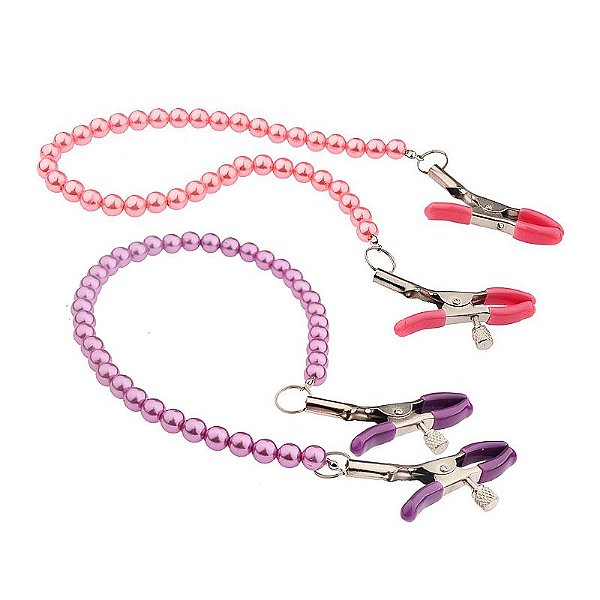Grampos Para Seios / com Pérolas - Prendedor de Mamilo - 8417