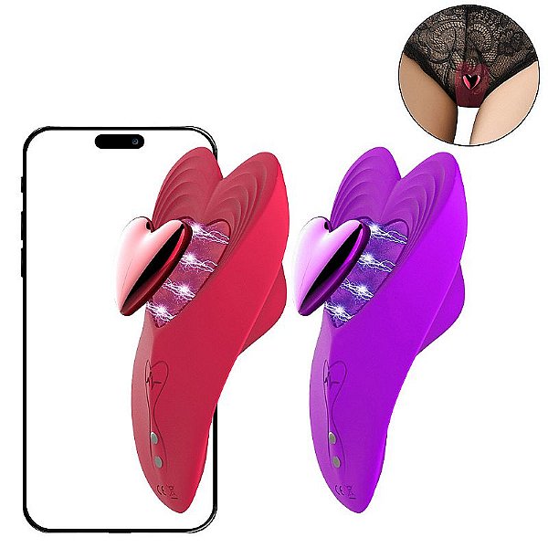 Vibrador de calcinha - Red Haert - À Longa distância - APP - 9090