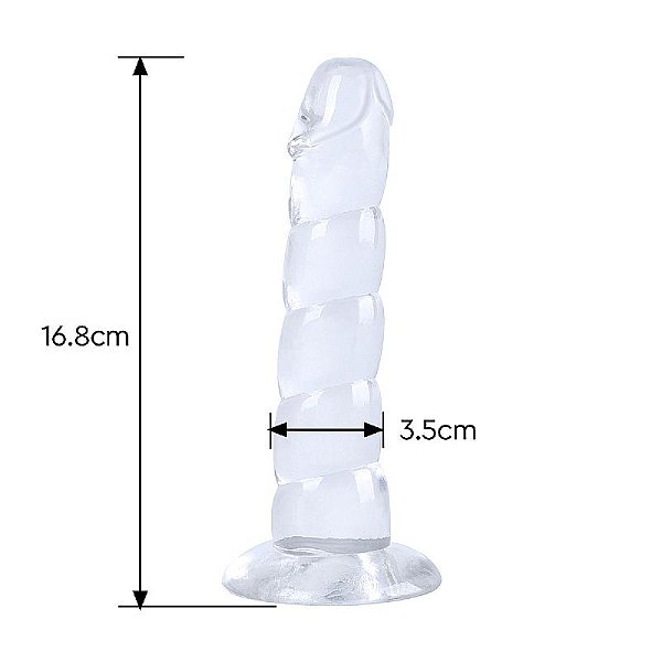 Pênis Anal em Silicone com Gomos - 16,8x3,5cm - 8468