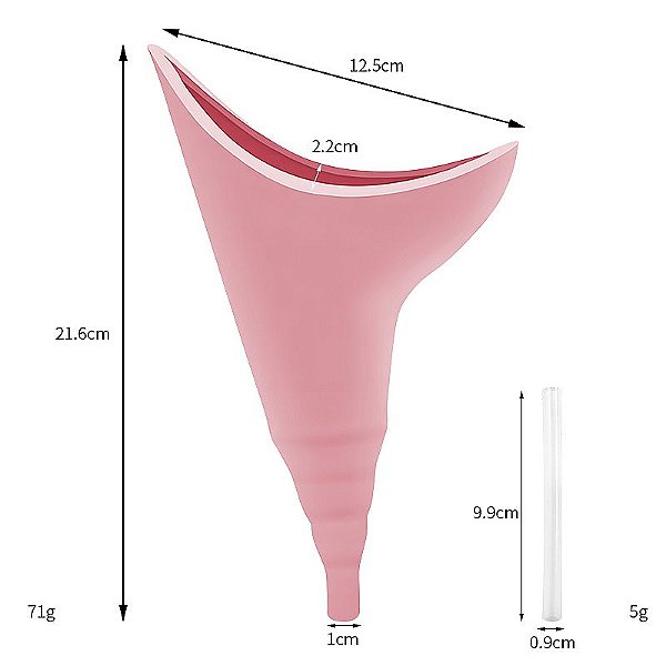 Funil Urinário Feminino Portátil Silicone Xixi em Pé - 9493