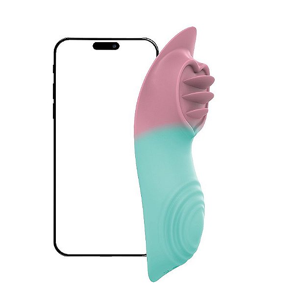 Vibrador Clitóris Formato Língua 10 Modos - Controle APP Longa Distância - 7926