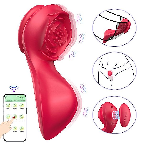 Vibrador Calcinha Paraty Silicone 7 Modos - Controle APP Longa Distância - 9080