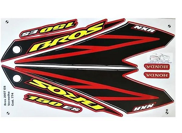 KIT DE FAIXAS NXR 150 VERM 2007 ES. k