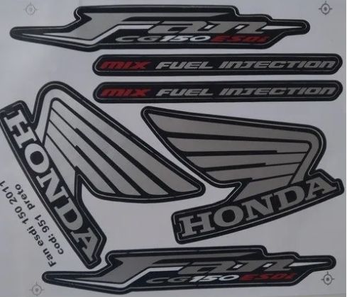 KIT DE FAIXAS FAN 150 PRETA 2011 ESDI -k