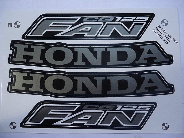 KIT DE FAIXAS FAN 125 PRETA 2008 -k TM0382A