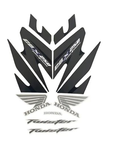 KIT DE FAIXAS CBX 250 PRETO 2008 kj TM0539