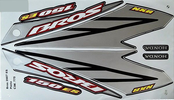 KIT DE FAIXAS NXR 150 PRETA 2007 ES k TM0625