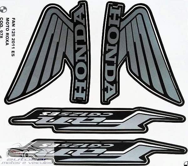 KIT DE FAIXAS FAN 125 ROXA 2011 ES -k