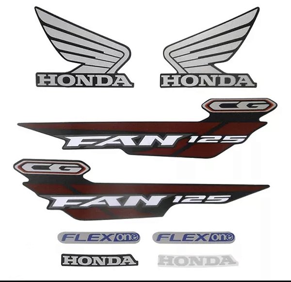 KIT DE FAIXAS FAN 125 PRETA 2015 ES/ESD -k