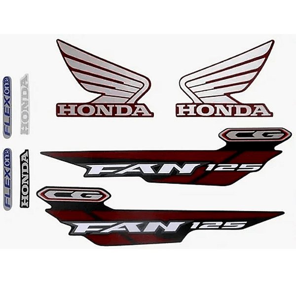KIT DE FAIXAS FAN 125 VERM 2015 ES/ESD -j