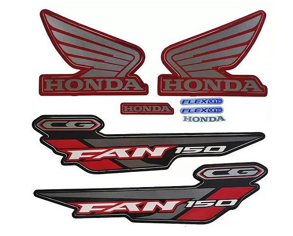 KIT DE FAIXAS FAN 150 VERM 2014 ESDI -k