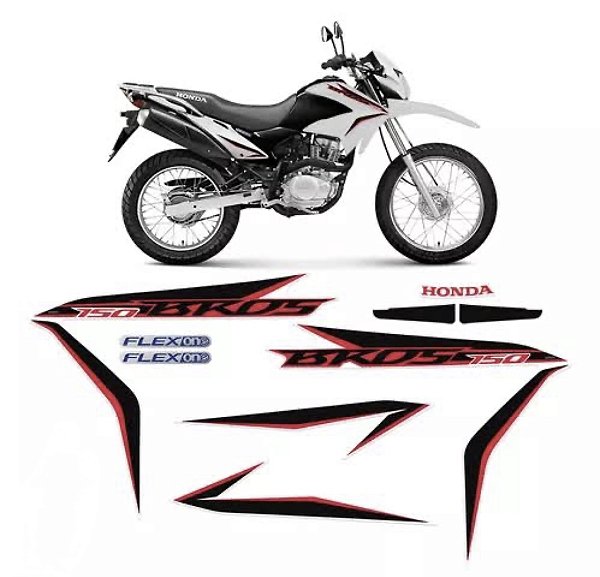 KIT DE FAIXAS NXR 150 BRANCO 2014 ES/ESD k