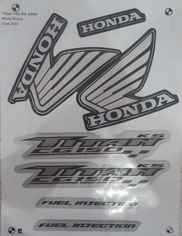 KIT DE FAIXAS TITAN 150 PRETA 2009 KS TM1203